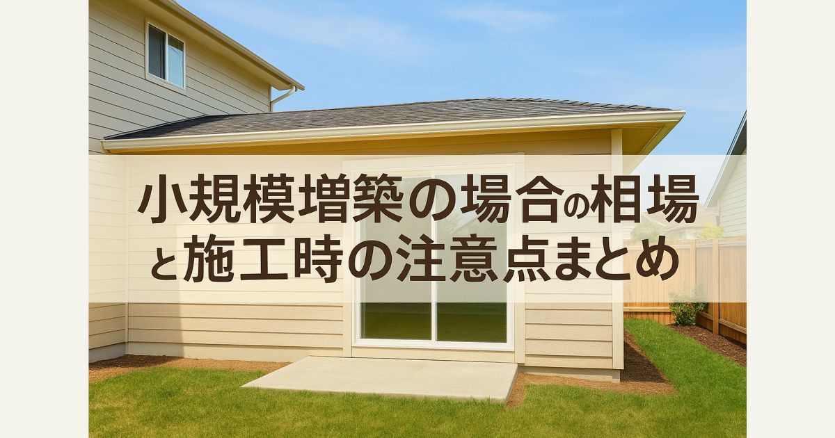 Summary of the average price for small-scale extensions and points to note when carrying out construction