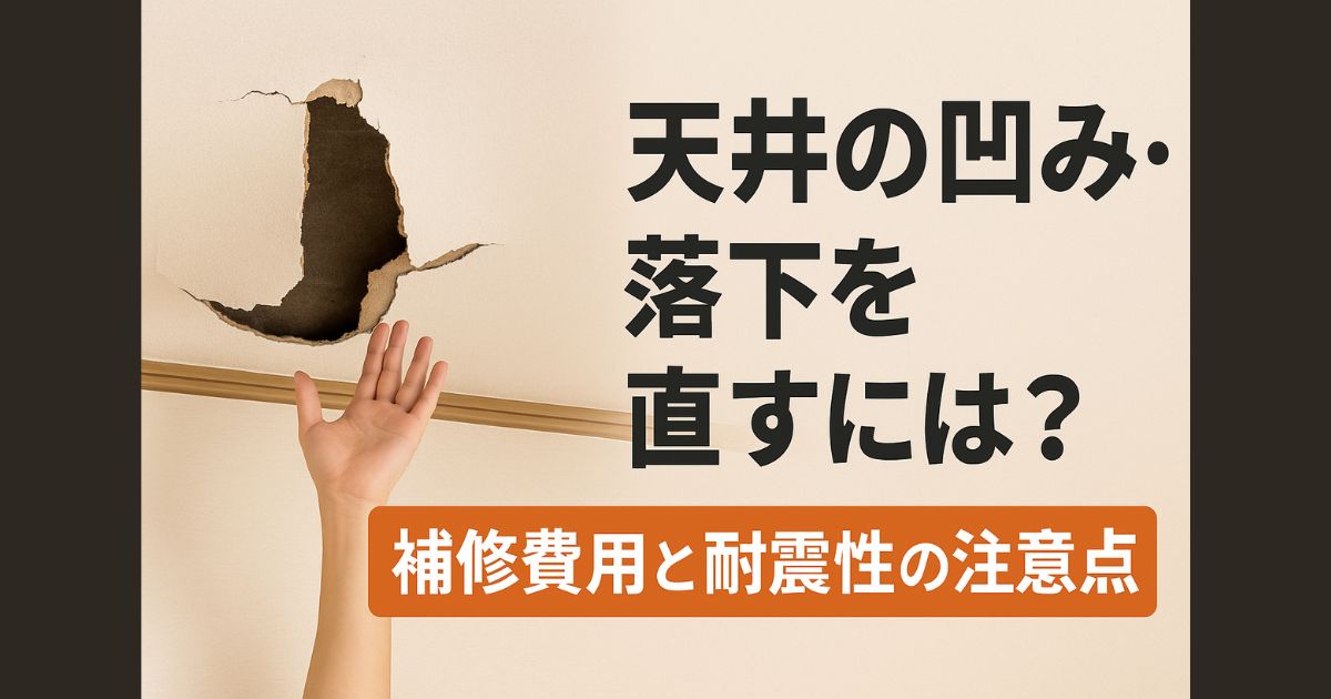 Fixing dents and falls in the ceiling