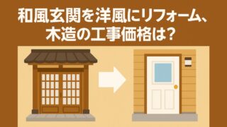 Remodeling a Japanese-style entrance into a Western-style