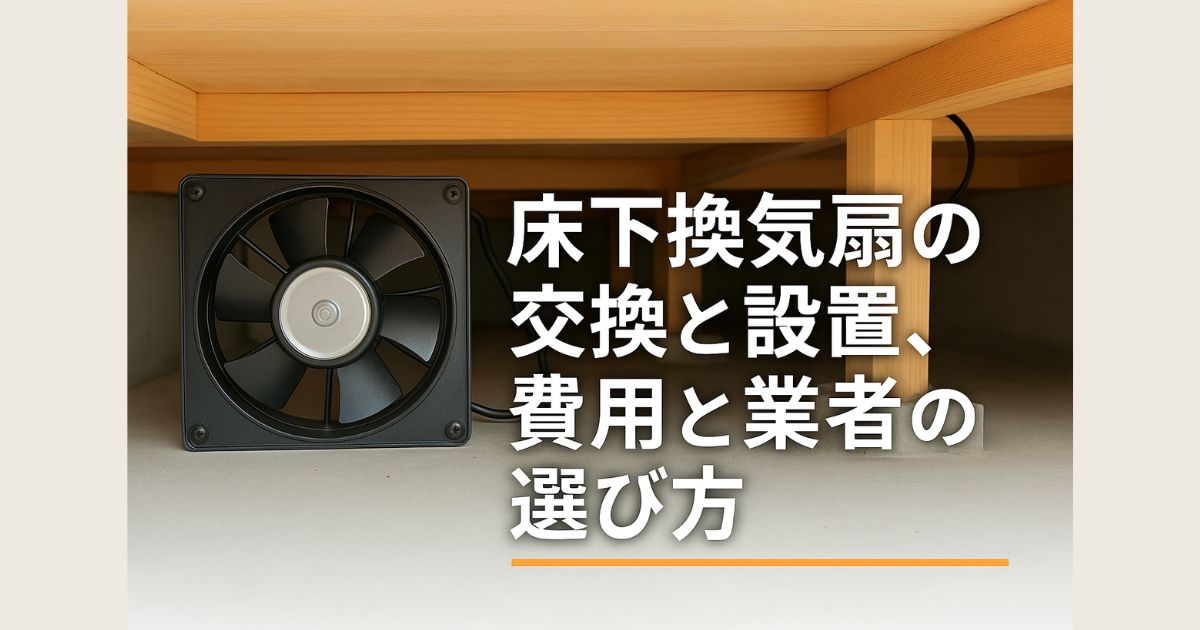 Replacement and installation of underfloor ventilation fans, costs and how to choose a contractor