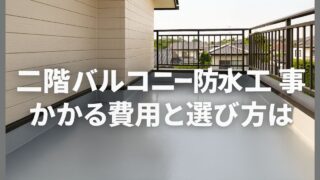 Balcony waterproofing costs and selection