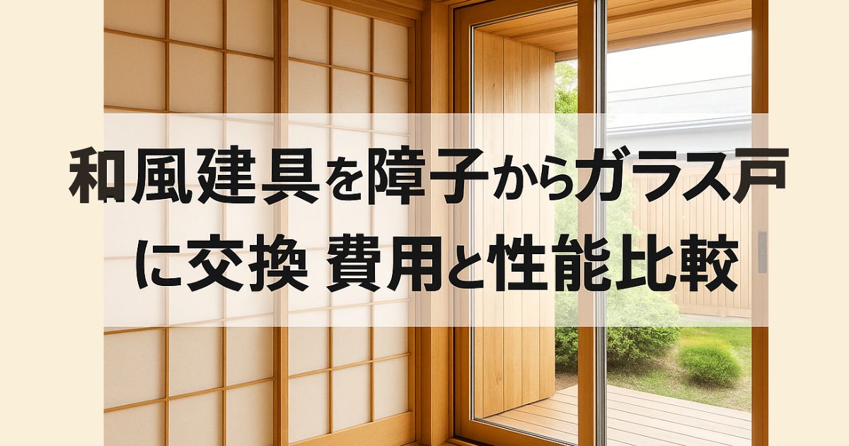 Replacing Japanese-style doors from shoji to glass: Cost and performance comparison