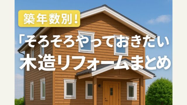 Summary of wooden house renovations you should do soon, sorted by age of the building!