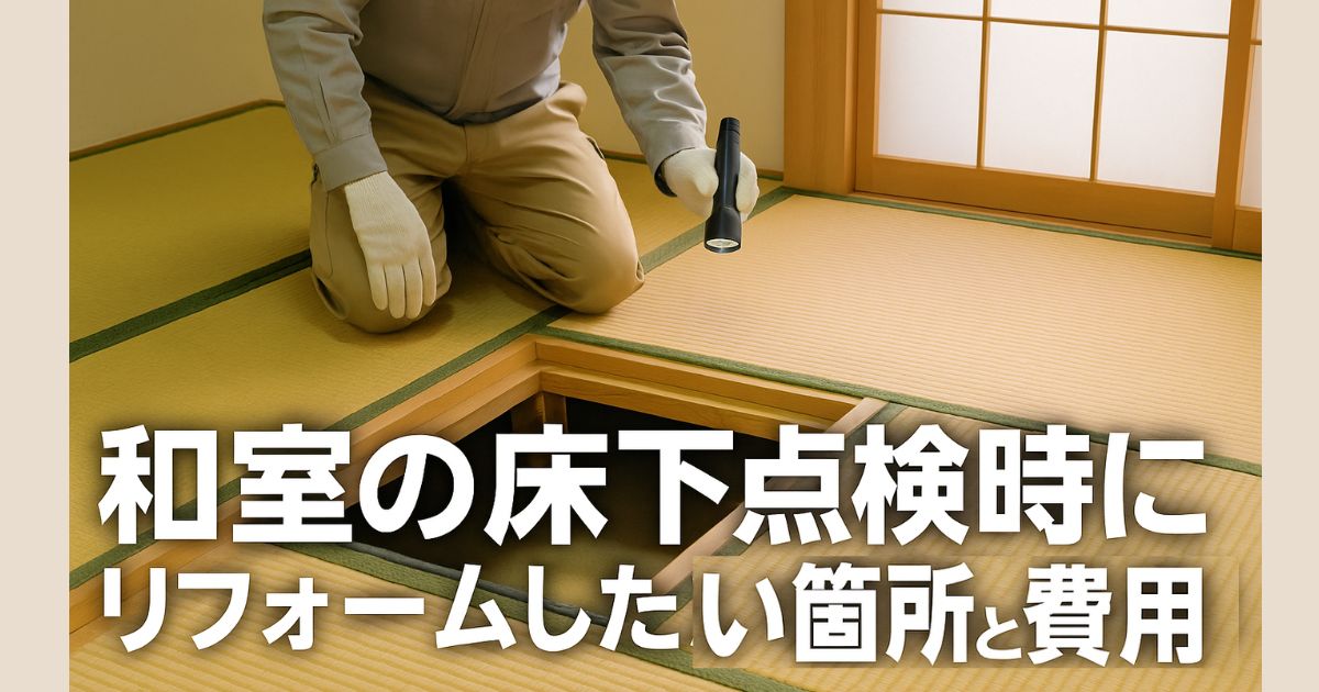 Areas to renovate and costs when inspecting the floor of a Japanese-style room