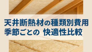 Comparison of costs for different types of ceiling insulation and comfort by season