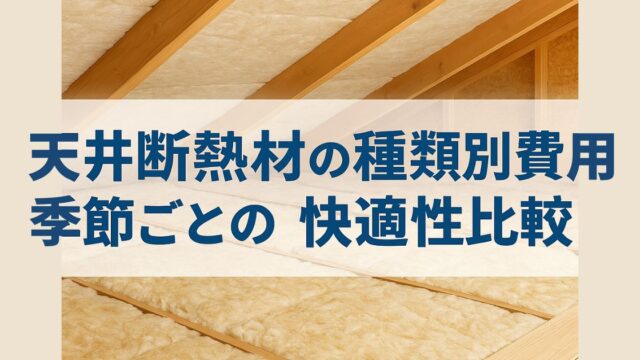 Comparison of costs for different types of ceiling insulation and comfort by season