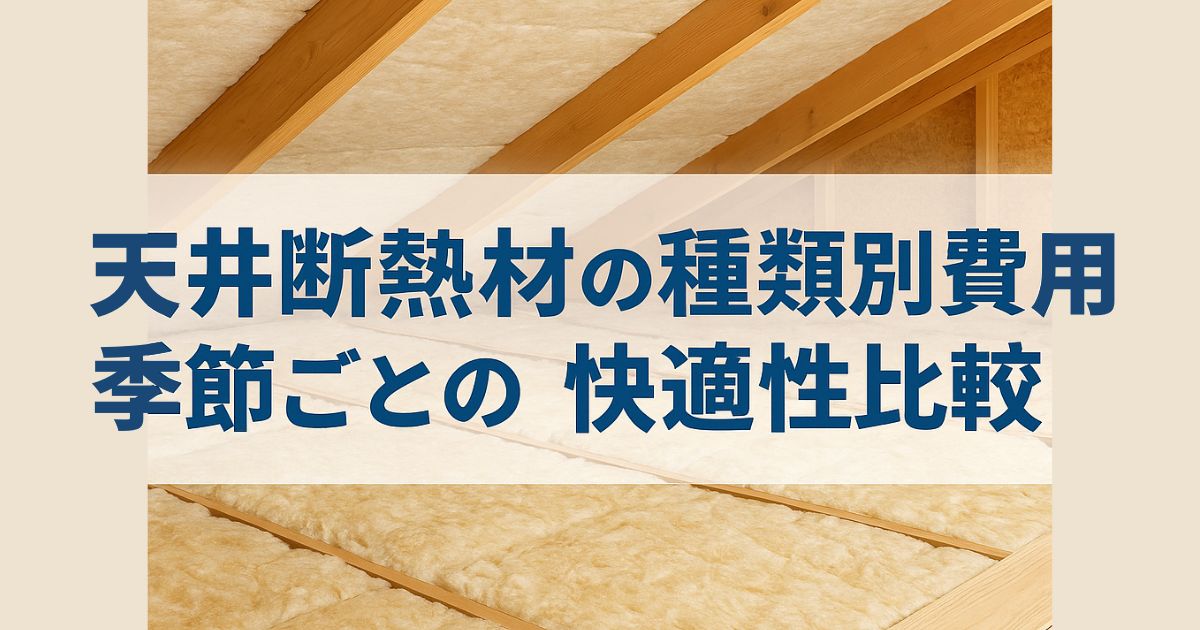 Comparison of costs for different types of ceiling insulation and comfort by season