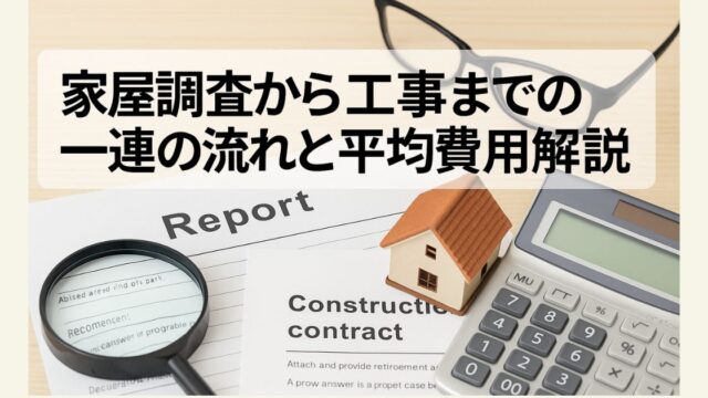 Explanation of the process from house inspection to construction and average costs