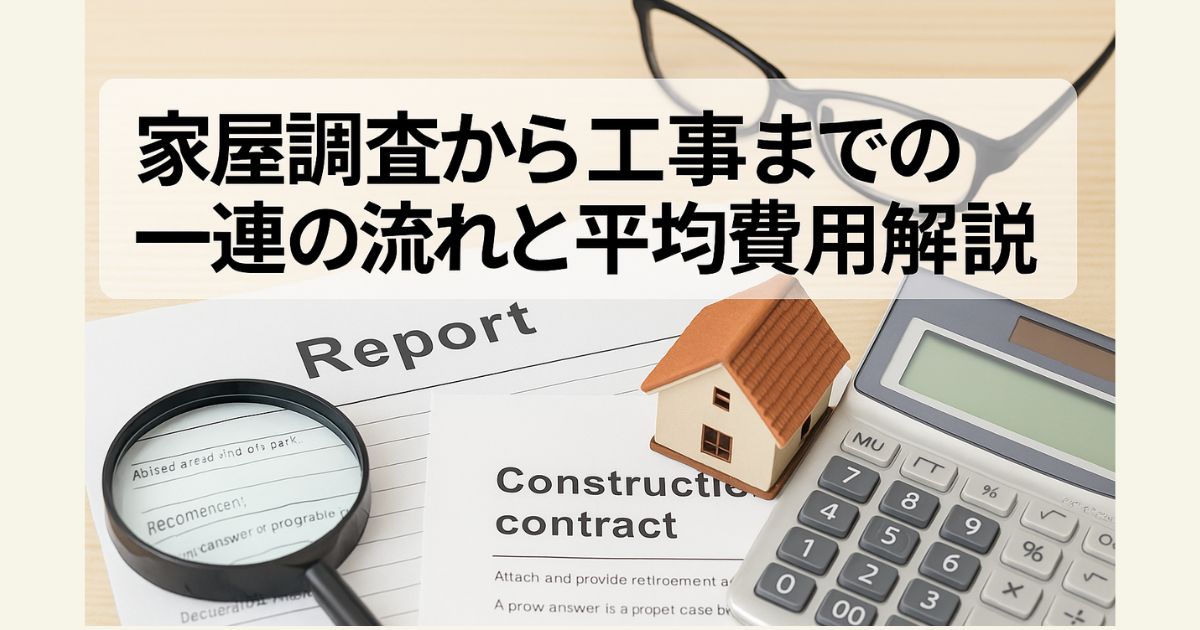 Explanation of the process from house inspection to construction and average costs