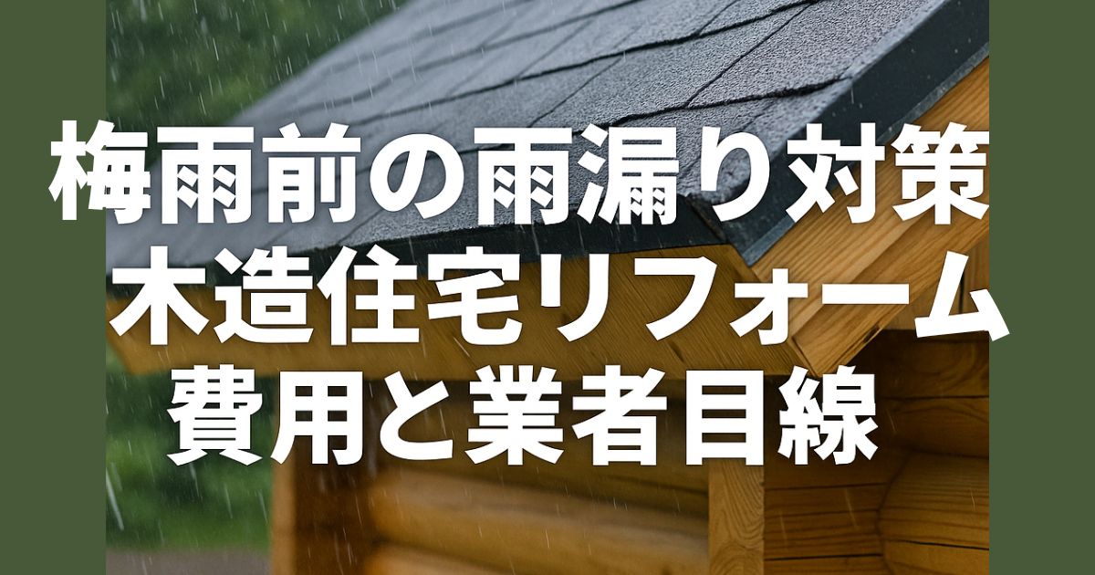 Renovation to prevent leaks before the rainy season