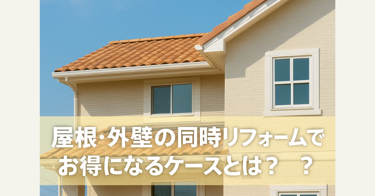 Cases where simultaneous roof and exterior wall renovations can be cost-effective