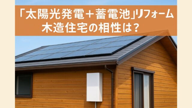 "Solar power generation + battery storage" renovation: Is it compatible with wooden houses?