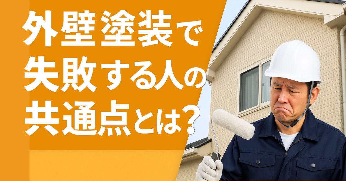 What do people who fail at exterior wall painting have in common?