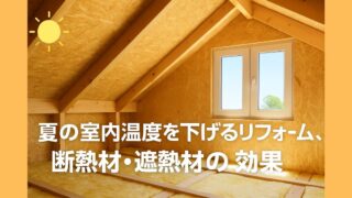 Renovations to lower indoor temperatures in summer, and the effects of insulation and heat shielding materials