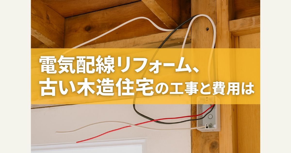 Renovating electrical wiring in an old wooden house